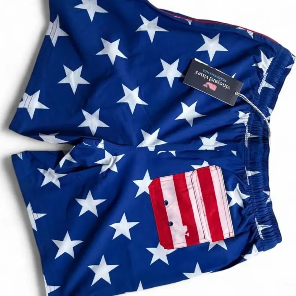 Vineyard Vines Printed Chappy Trunks Star Captains Blue XL